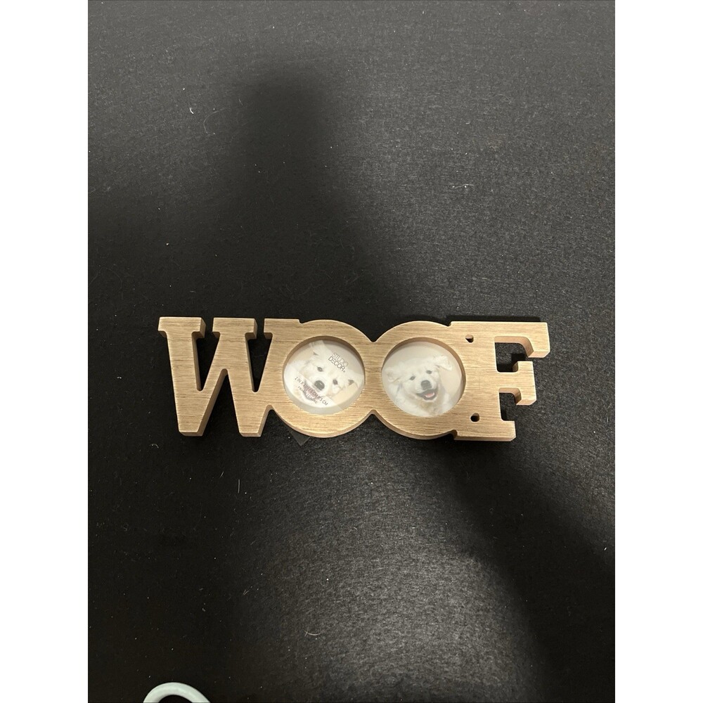 Woof Dog Photo Frame By Studio Decor 2-2x2 Inch Photos